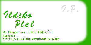 ildiko plel business card